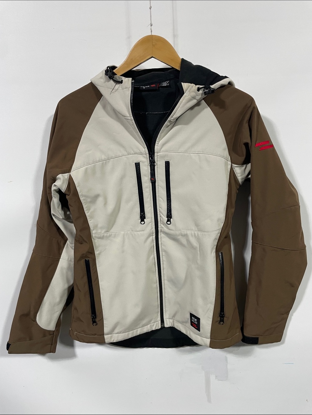Icewear Performance Softshell Jacket in Cream & Brown - Men's Outdoor Jacket